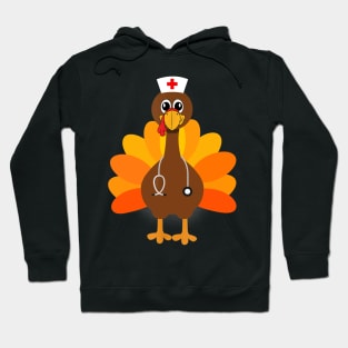 Thanksgiving Scrub Tops Women Turkey Nurse Holiday Nursing Hoodie